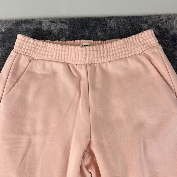 Pact Courtside Fleece Split Ankle Wide Leg Sweatpants Blush Posey Women's L NWT - Picture 2 of 11